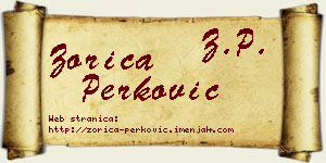 Zorica Perković vizit kartica